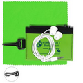 Mobile Tech Earbud Kit w/ Microfiber Cloth in Travel ID Wallet